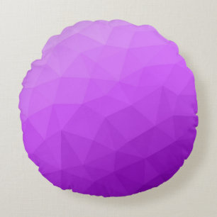Purple lavender gradient geometric mesh pattern round cushion