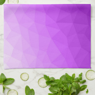 Purple lavender gradient geometric mesh pattern tea towel