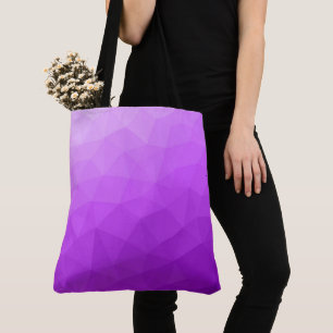 Purple lavender gradient geometric mesh pattern tote bag