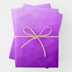 Purple lavender gradient geometric mesh pattern wrapping paper sheet