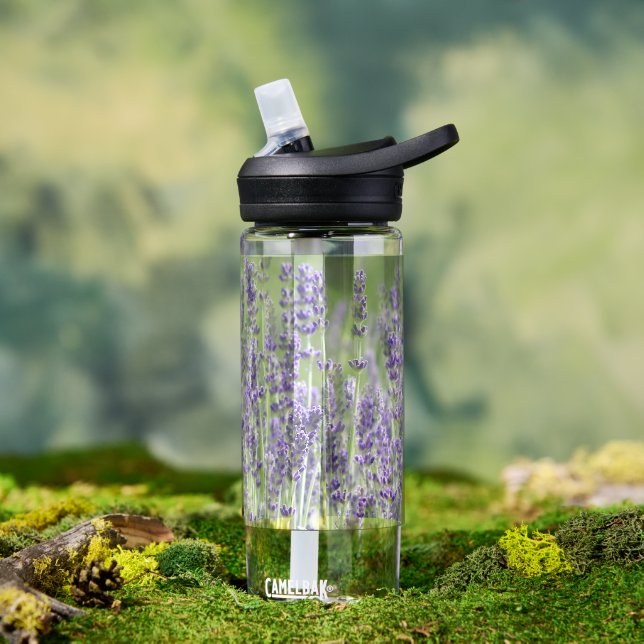 Purple Lavender Herb Floral Water Bottle (Outdoor)