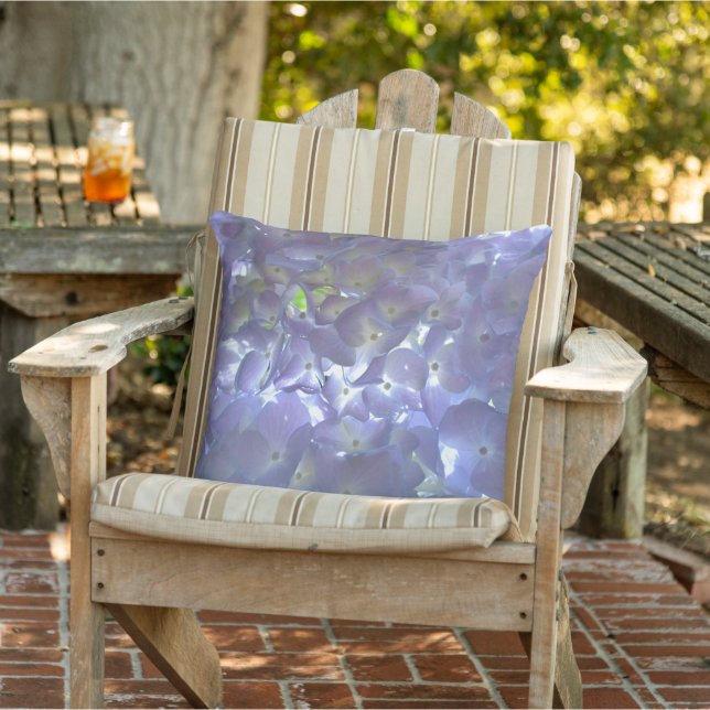 Purple Lavender Hydrangeas purple flowers Cushion (Chair)