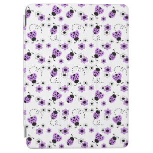 Purple Lavender Ladybug Lady Bug Floral Teen Girl iPad Air Cover