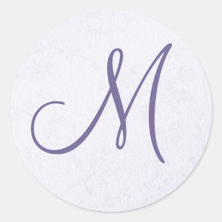 Purple Lavender Monogram Sticker
