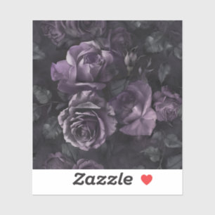 Purple Lavender Moody Roses Floral Goth