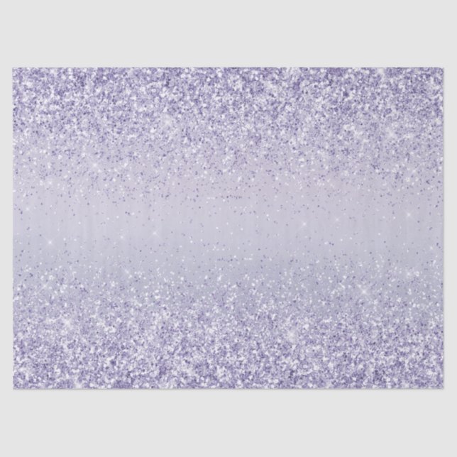 Purple Lavender Ombre Glitter Sparkle Tissue Paper (Front)