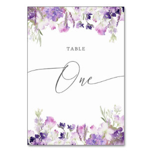 Purple lavender One Table Number