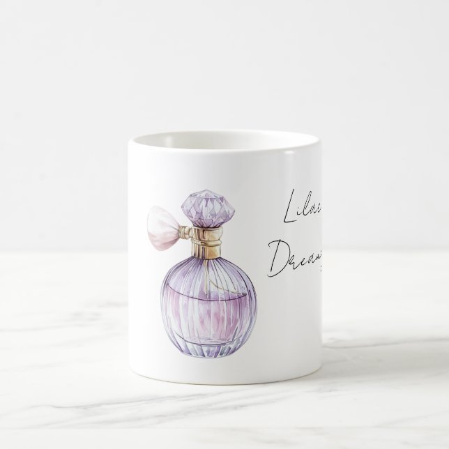 Purple Lavender Perfume Bottle Coffee Mug (Center)