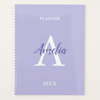Purple Lavender Personalised Monogram Planner