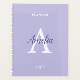 Purple Lavender Personalised Monogram Planner