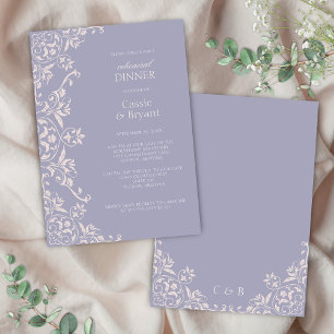 Purple Lavender Rehearsal Dinner Invitation