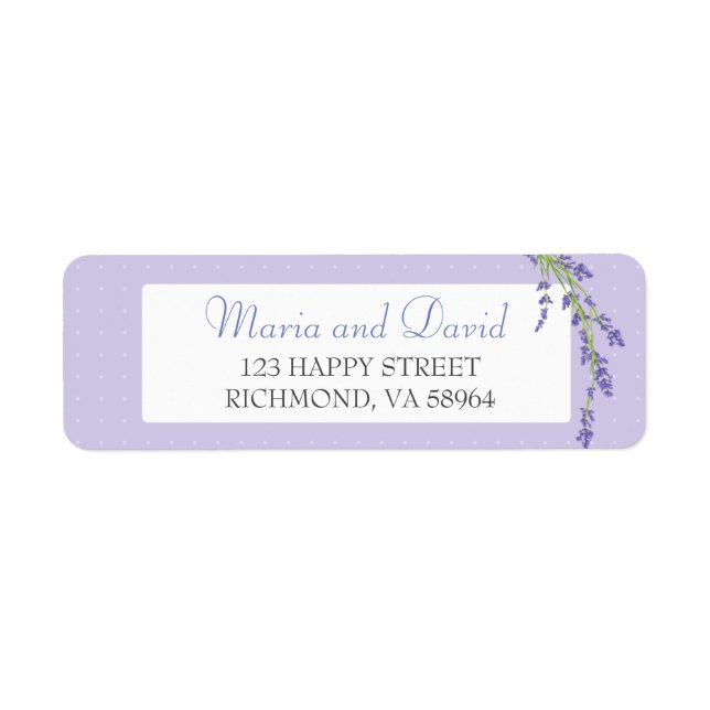 Purple Lavender Return Address Label (Front)