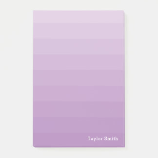 Purple Lavender Shades Youthful Text Name Post-it Notes