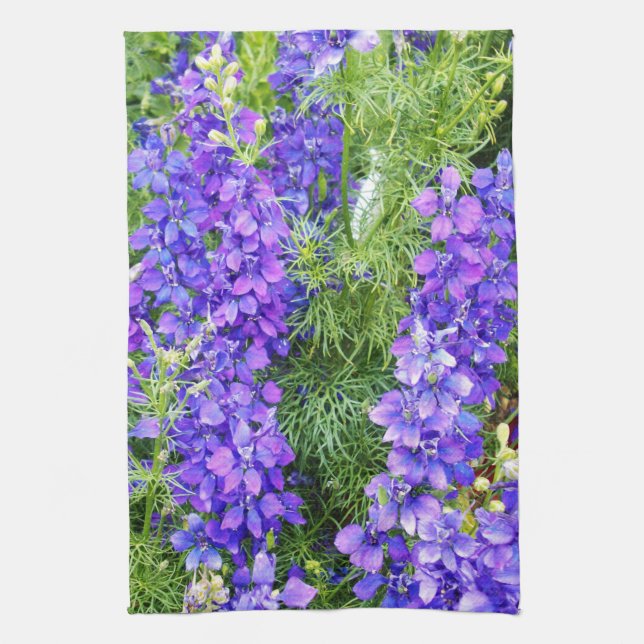Purple Lavender Sprigs, Tea Towel (Vertical)