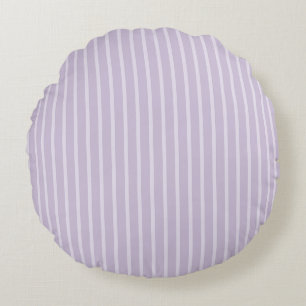 Purple Lavender Stripes Round Cushion