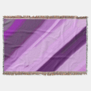 Purple Lavender Stripes  Throw Blanket