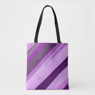 Purple Lavender Stripes  Tote Bag