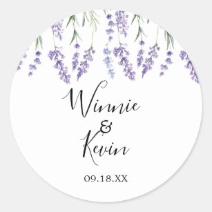 Purple, Lavender Wedding Stickers