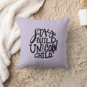 Purple Lavender Wild Unicorn Cushion