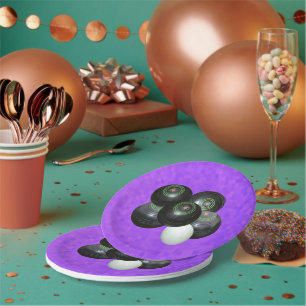 Purple Lawn Bowls, Paper Plates