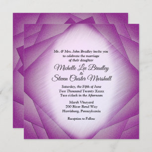 Purple Layers Wedding Invitations