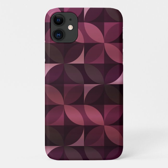 Purple Leaf Modern Pattern Case-Mate iPhone Case (Back)