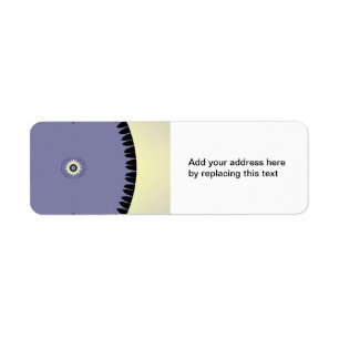 Purple Leaf Return Address Label
