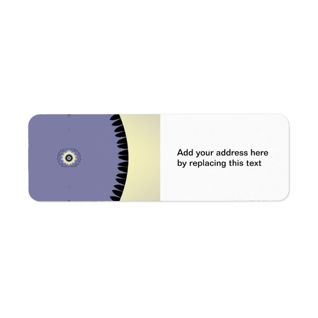 Purple Leaf Return Address Label (Front)
