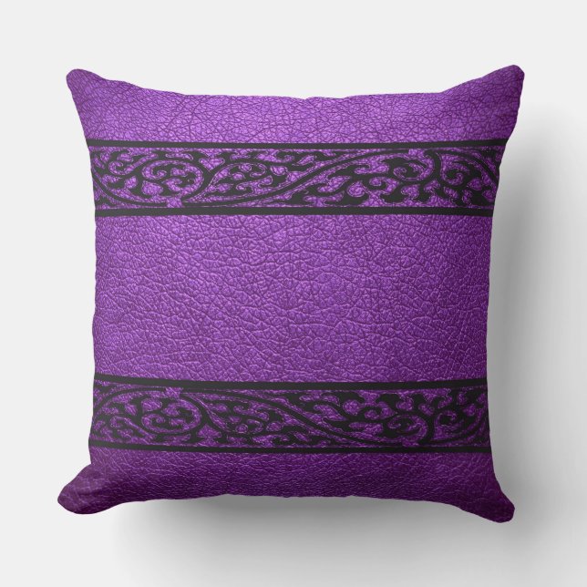 Purple Leather Cushion (Front)