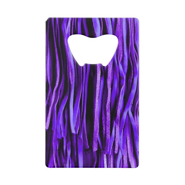 Purple Leather Fringe Bottle Opener (Front)