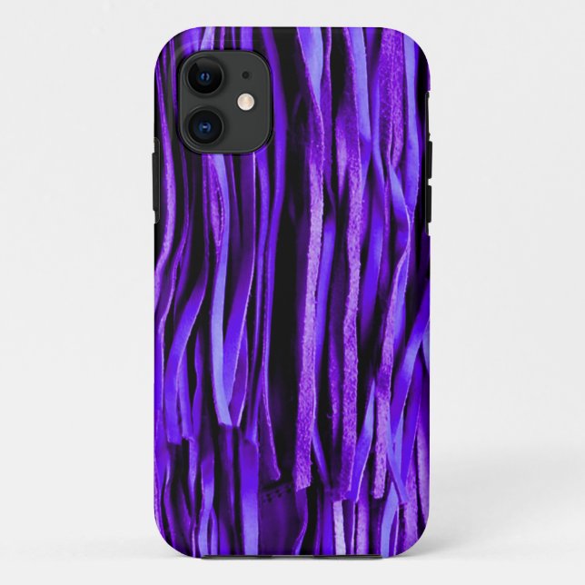 Purple Leather Fringe Fun and Fancy Case-Mate iPhone Case (Back)