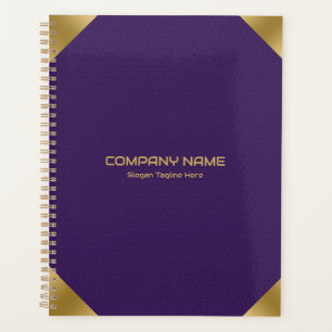 Purple leather image print with gold accents plann planner