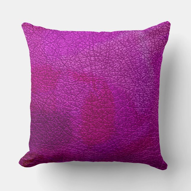 Purple Leather Look Cushion (Front)