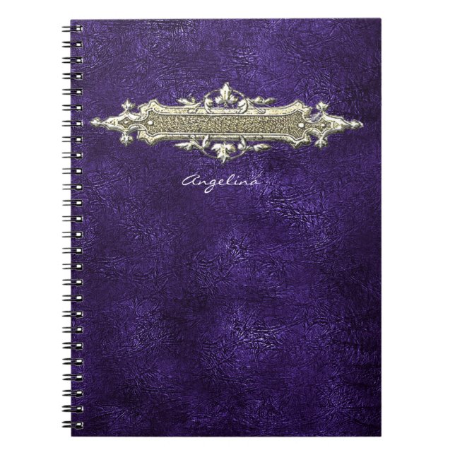 Purple Leather notebook (Front)