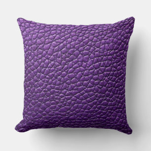 Purple leather pattern cushion