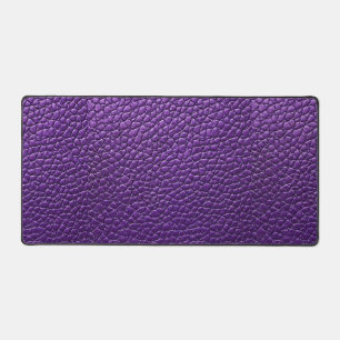 Purple leather pattern desk mat
