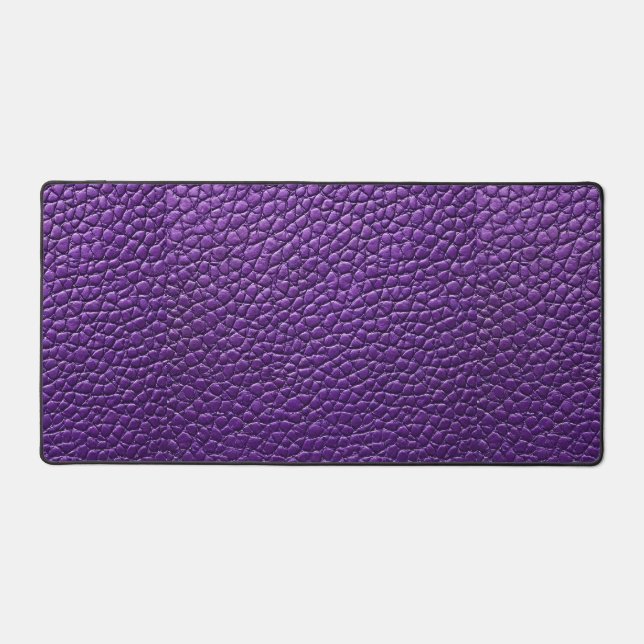 Purple leather pattern desk mat (Front)