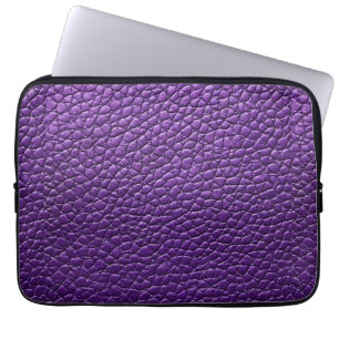 Purple leather pattern laptop sleeve