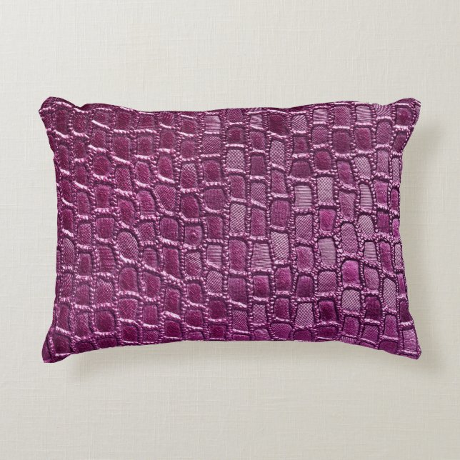 Purple leather texture decorative cushion (Front)