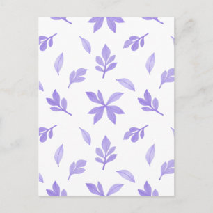 Purple leaves and Floral motiffs	 Postcard