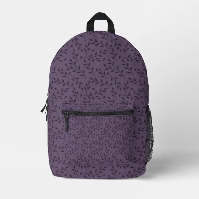 Purple Leaves Backpack (Front)