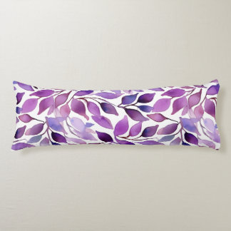 Purple Leaves Body Cushion
