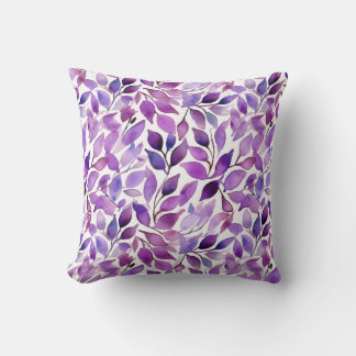 Purple Leaves Cushion