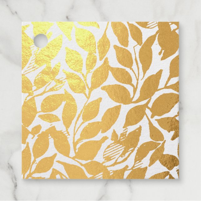 Purple Leaves Favour Tags (Front)