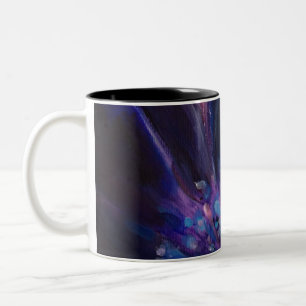 Purple Leaves Floral Painting Mug
