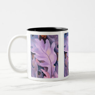 Purple Leaves, Georgia O'Keeffe, Card Two-Tone Coffee Mug