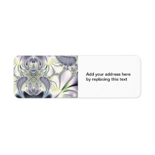 Purple Leaves Return Address Label