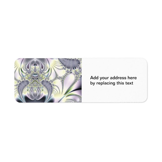 Purple Leaves Return Address Label (Front)