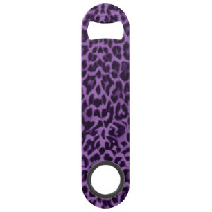 Purple Leopard Animal Print Bottle Opener