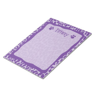 Purple Leopard Cheetah Animal Notepad